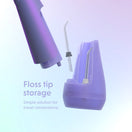 Ordo Hydro Sonic Water Flosser & 3x Floss Tips Dental Selection Bundle - Pearl Violet