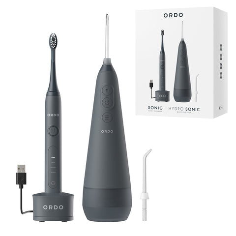 Ordo Sonic+ Toothbrush & Hydro Sonic Water Flosser - Charcoal Grey (Worth $199.98)