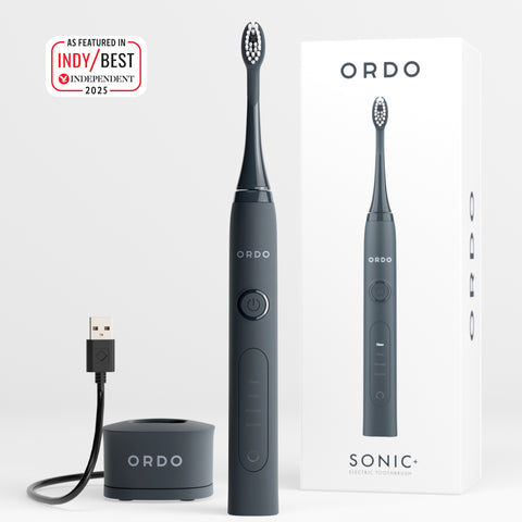 Ordo Sonic+ Toothbrush & 2x Brush Head Bundle - Charcoal Grey