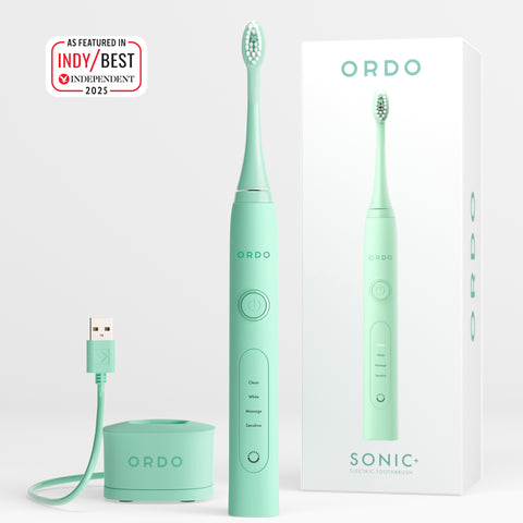 Ordo Sonic+ Toothbrush & 2x Brush Head Bundle - Mint Green