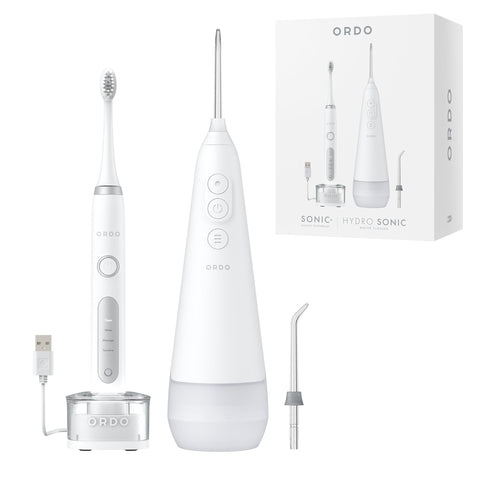 Ordo Sonic+ Toothbrush & Hydro Sonic+ Water Flosser - White (Worth $199.98)