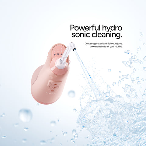 Ordo Hydro Sonic Water Flosser & Floss Tips Bundle - Rose Gold
