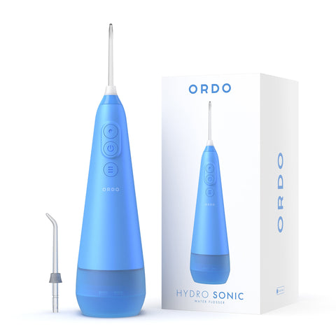 Ordo Hydro Sonic Water Flosser & Floss Tips Bundle - Arctic Blue