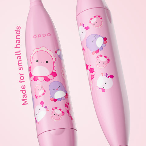 Ordo Sonic Kids Battery Toothbrush and Brush Head Bundle - Squishmallows Auggie