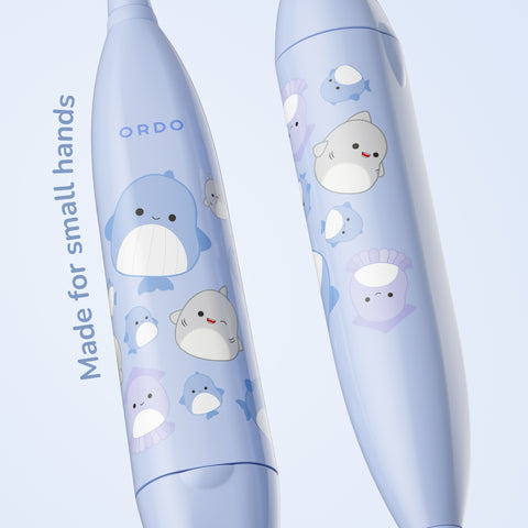 Ordo Sonic Kids Battery Toothbrush and Brush Head Bundle - Squishmallows Samir