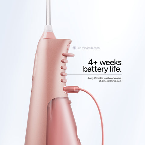 Ordo Hydro Sonic Water Flosser & Floss Tips Bundle - Rose Gold