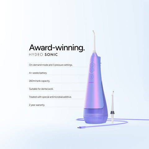 Ordo Hydro Sonic Water Flosser & Floss Tips Bundle - Pearl Violet