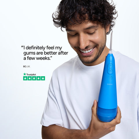 Ordo Hydro Sonic Water Flosser & Floss Tips Bundle - Arctic Blue