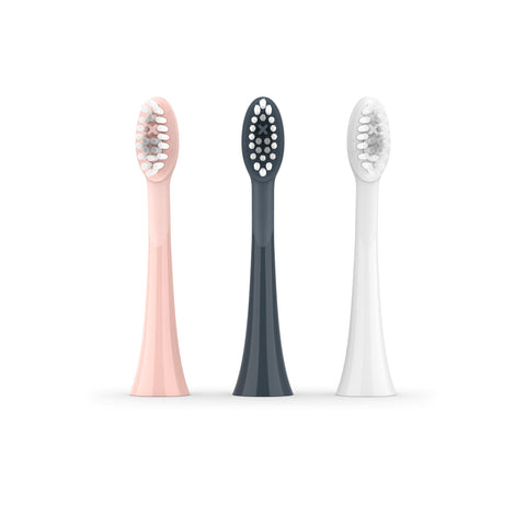 Ordo Sonic+ Toothbrush & 4x Brush Head Bundle - White/Silver
