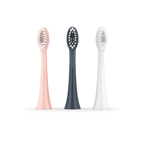 Ordo Sonic+ Toothbrush & 2x Brush Head Bundle - White/Silver