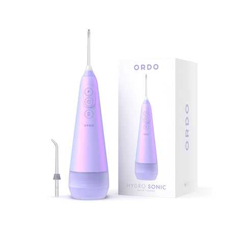 Ordo Hydro Sonic Water Flosser & Floss Tips Bundle - Pearl Violet