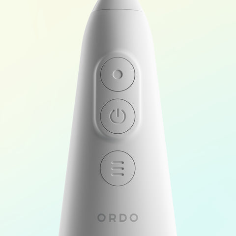 Ordo Hydro Sonic Water Flosser - White & Reusable Mouthwash Bottle & Concentrate Bundle
