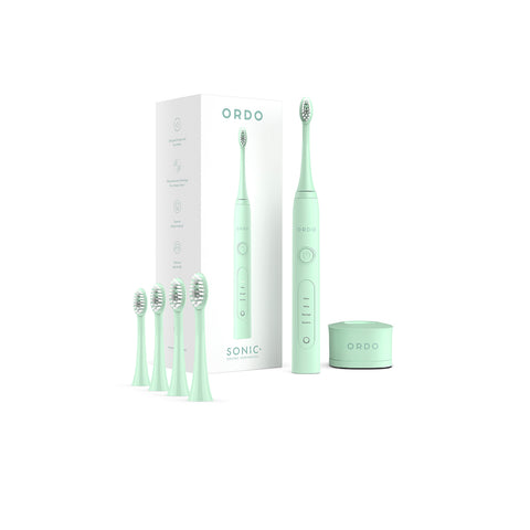 Ordo Sonic+ Toothbrush & 4x Brush Head Bundle - Mint Green