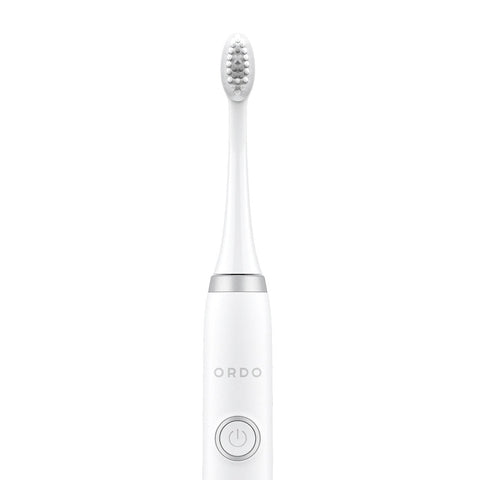 Ordo Sonic+ Toothbrush & 2x Brush Head Bundle - White/Silver