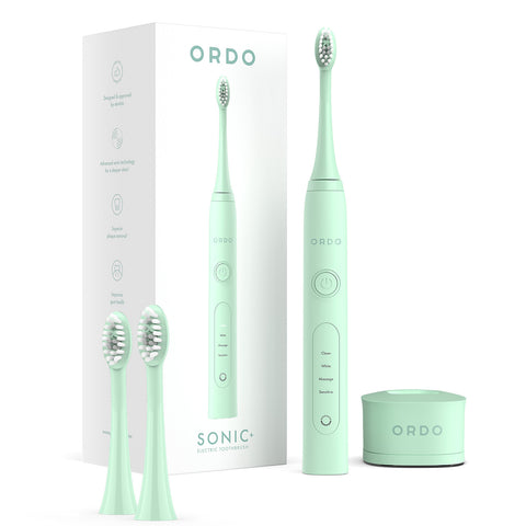Ordo Sonic+ Toothbrush & 2x Brush Head Bundle - Mint Green
