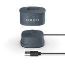 Ordo Charcoal Grey Sonic+ Charging Base split into 3 components